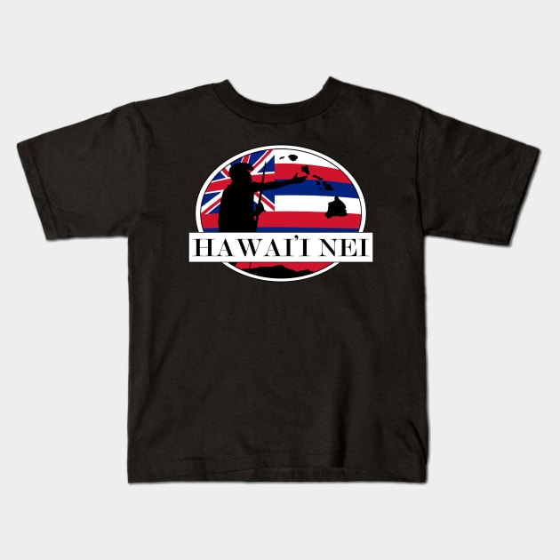 Hawai'i Nei Hawaii Flag by Hawaii Nei All Day Kids T-Shirt by hawaiineiallday